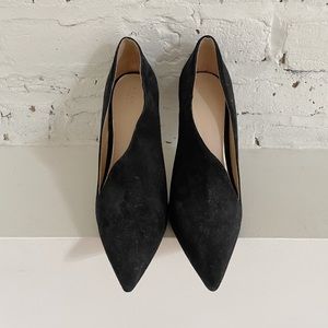 zara suede pumps